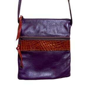 Grace Leather Y2K genuine leather/ alligator crossbody handmade in Lynn MA